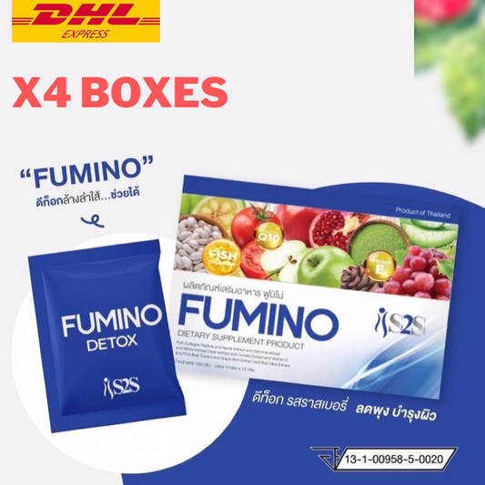 4x Fumino Detox Fiber Drink Reduce Belly Weight Slim Nourish Skin Natural S2S