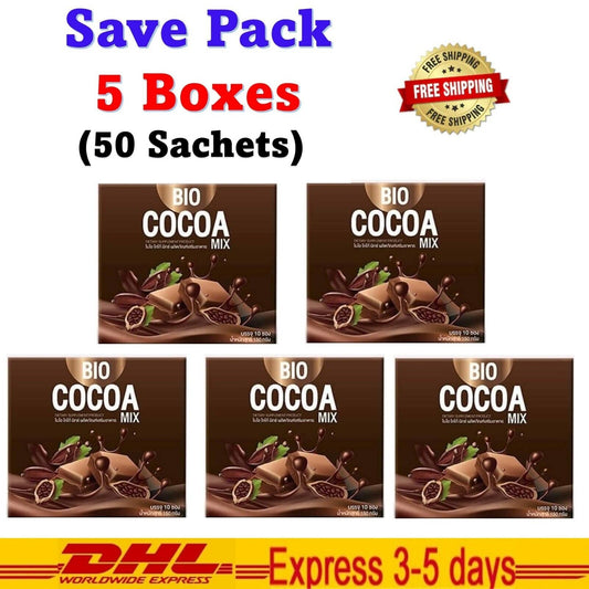 5x BIO Cocoa Detox Mix 0% Sugar Fat Burn Drinks Weight Control Meal Replacement