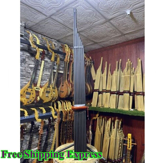 Musical Folk Khaen Bamboo Tradition Isan Good Sound Mouth Organ 8 Key Dm Black