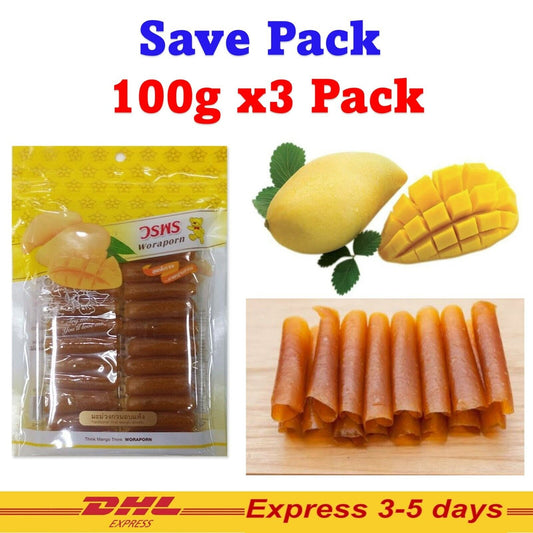 10x Thai Mango Dried Fruit Dessert Nam Dok Mai Mango Thai Snack Original Premium