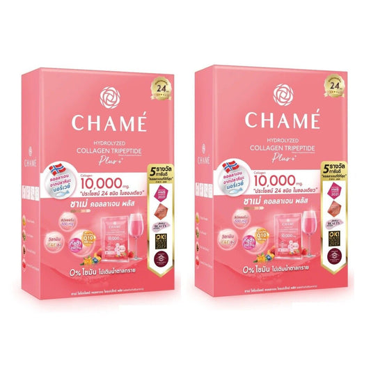 2X Chame' Collagen Drinking Tripeptide Plus10000 mg Skin Care Healthy Radiant