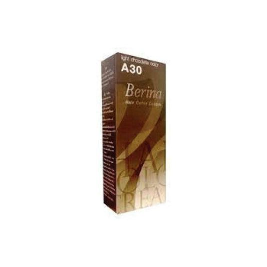 Berina Hair Color Cream A30 Light Chocolate 60 ml Hair Dye Permanent Fashion