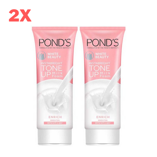 2x POND'S Instabright Tone Up Milk Facial Foam White Beauty Bright Skin 100g