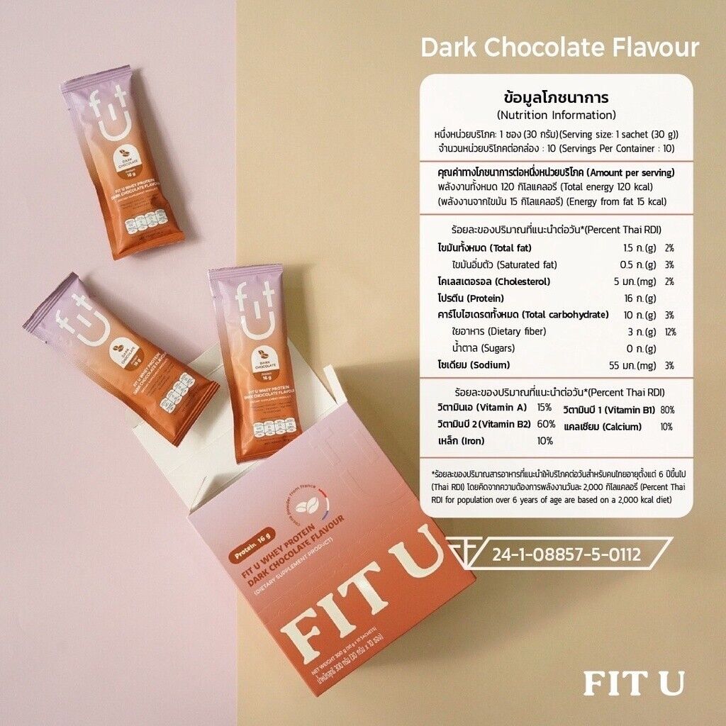 Fit U Whey Protein Mixed Signature + Melonana Flavor Drink Powder Meal Replace
