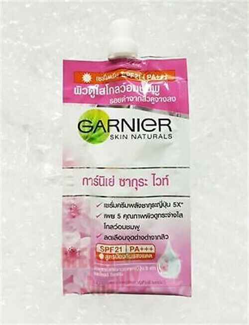 10x Garnier Sakura White Prinkish Radiance Moisturizing Day Cream SPF30 PA 7ml