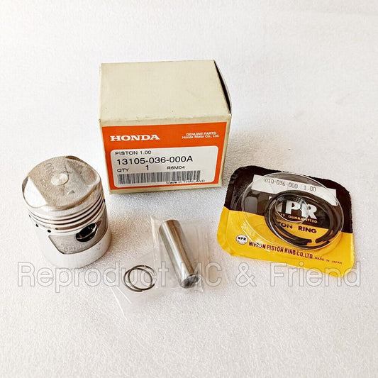 Piston Kit + Pin OS 1.00 Dia: 40.00mm For Honda C50 CD50 CF50 CT50 SS50 ST50 Z50