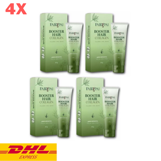 4x Fairypai Booster Hair Collagen Longer Growth Nourish Damage Dry Leave On 30 g