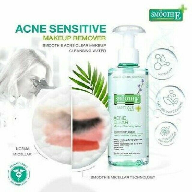 Smooth-E BabyFace 6 in 1 Acne Clear Makeup Cleansing Water 200 ml