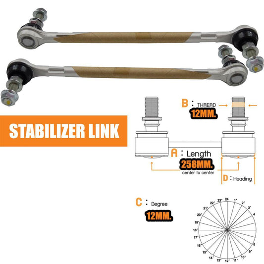 2x Stabilizer Sway Bar Link Front For Nissan Sylphy Sentra B17 2012-2017 Sedan