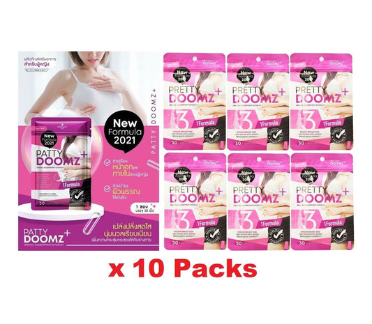 10x Patty Doomz Dietary supplement women skin breast shine, smooth, soft, tight