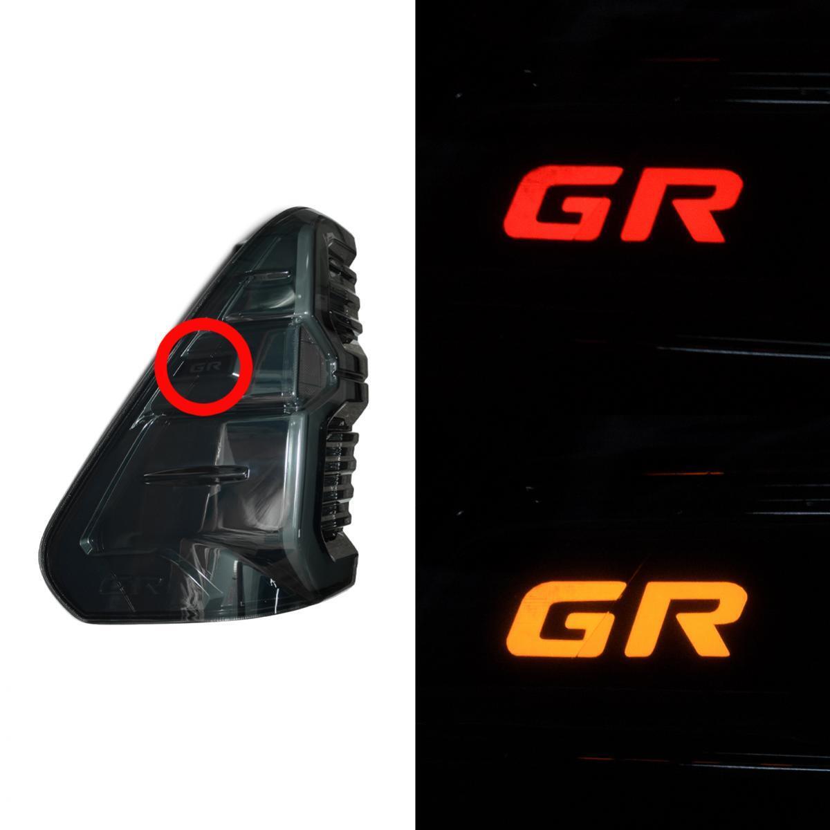 Tail Lamp Rear Light LED Smoke Lens GR Pair For Toyota Hilux SR Pickup 2015-2023