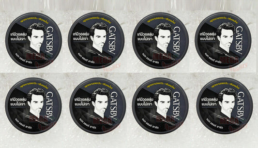 8 x 75g. GATSBY Mat and Hard Hair Styling Wax From JAPAN Style Smart Naturally