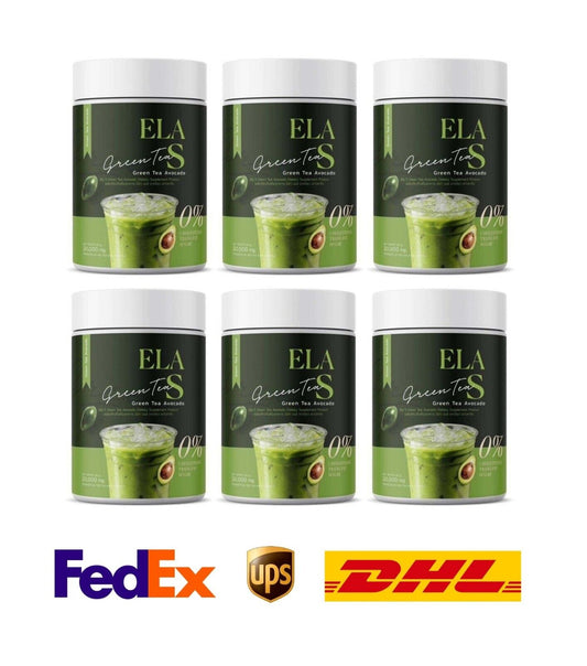 6x ELA S Green Tea Instant Drink 0% Sugar Control Weight hunger Slim Burn Tasty