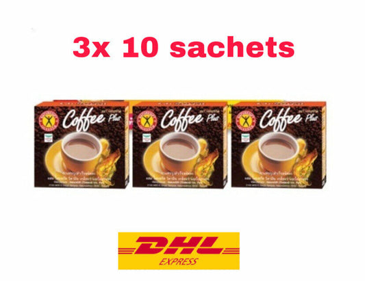 3x Nature Gift Instant Coffee Plus Ginseng Fiber Sugar free Healthy 10sac