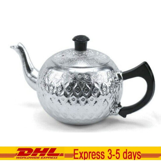 Teapot Vintage Aluminum Thai Style Design Teapots Bakelite Handle Drink 14cm