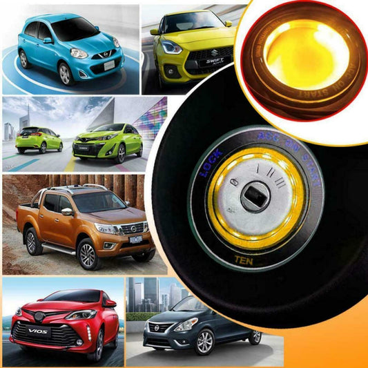 Switch On Key Hole Ring Light Orange LED 4cm Fit Nissan Navara NP300 D23 2014-18