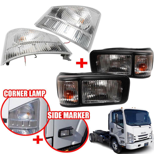 Set Corner Lamp Side Marker Light 24V. 3 Socket For Isuzu ELF NPR NQR 2009-2017