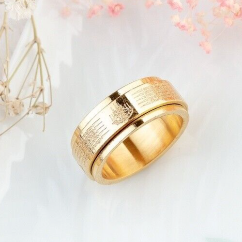 Ring Mantra 5 Rows Lucky Talisman size 5 Thai Buddha Amulet Jewelry