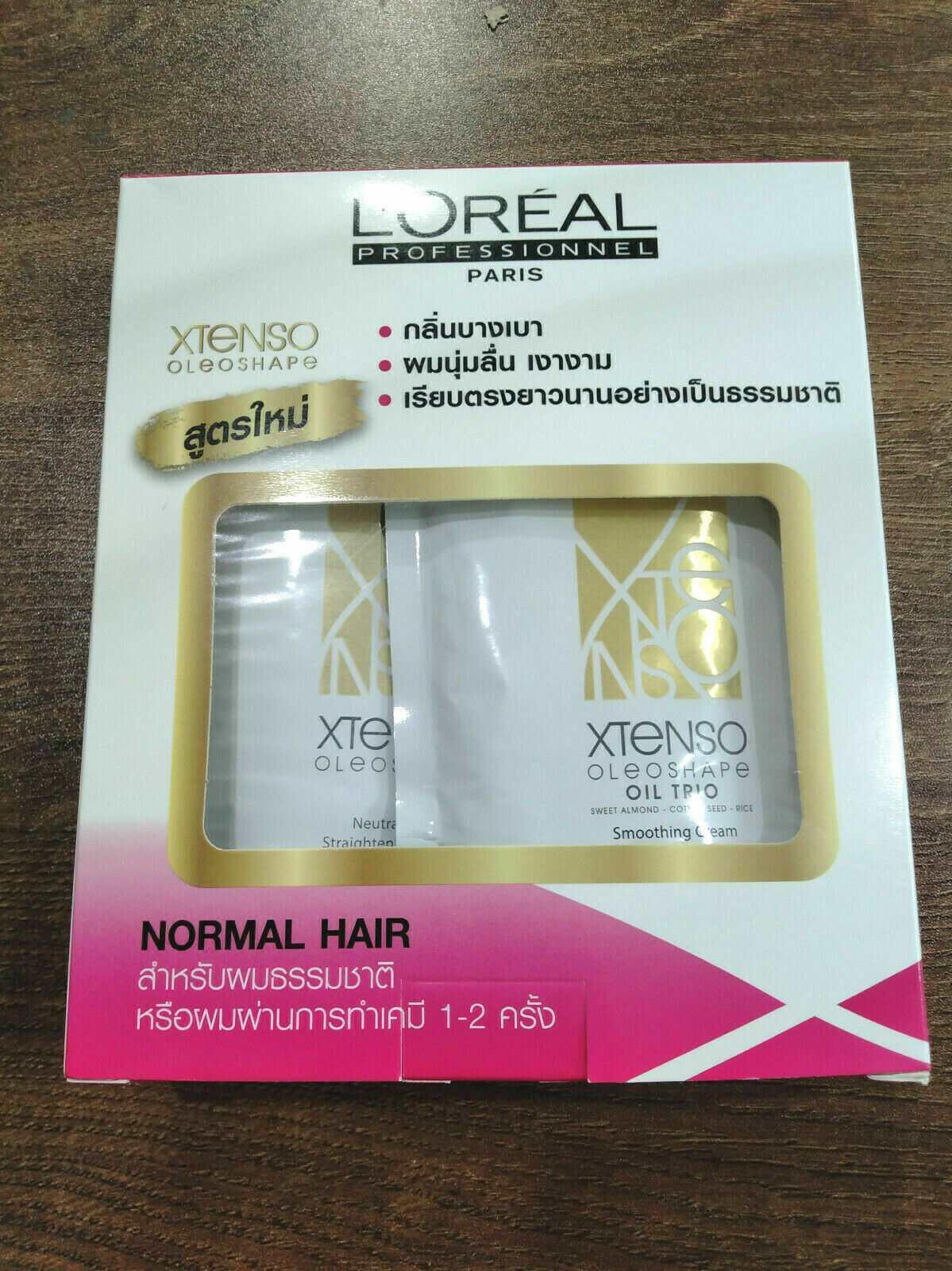 3 x Loreal Pro XTenso Oleoshape Perm Pink Natural Color Hair Straightening Cream