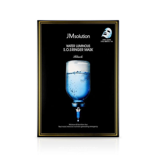 JMsolution Water Luminous SOS Ringer Mask Black (10 Sheets) Wholesales #ibea