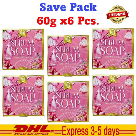 6x NB SERUM SOAP Deeply Cleanse Skin Clear Smooth Moisturize Whiter Radiant