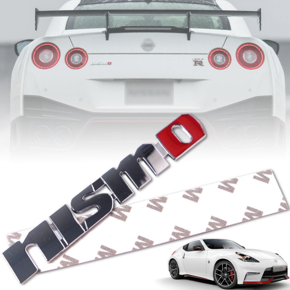 1 PC Logo Emblem Decal Badge "NISMO" Chrome Red Fit All Nissan GT-R Universal