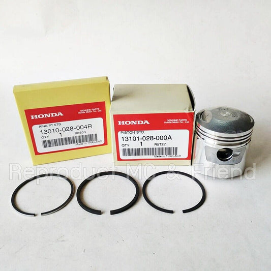 Piston & Rings Set Size STD Dia: 50.00mm For Honda S90 SL90 ST90 CL90 CM91 CT90
