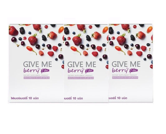 3x GIVE ME Berry Drink Fiber Rich Vitamins Antioxidant Nourish Skin, Eyes Slim