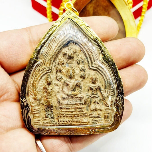Narayana Holding a Rifle Phra Narai Song Puen Buddha Thai Amulet