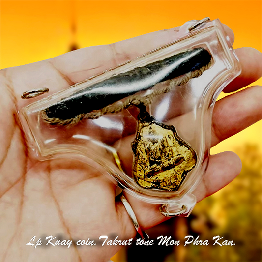Lp Kuay coin.Takrut tone Mon Phra Kan. protection against all dangers Good luck