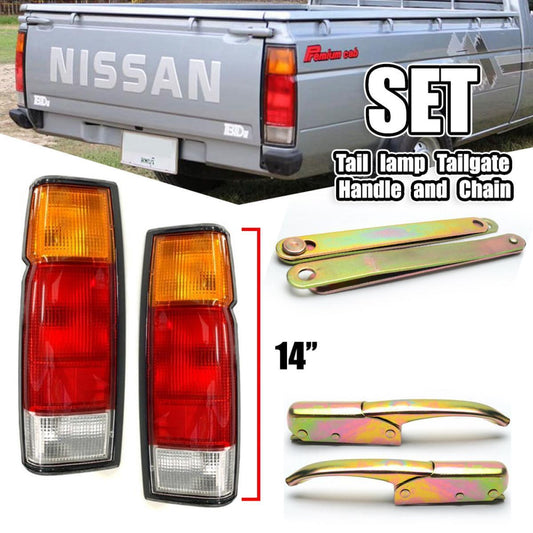 Tail Lamp Tailgate Handle Lock Latch Cable Arm For Nissan D21 Pickup 1989-1997