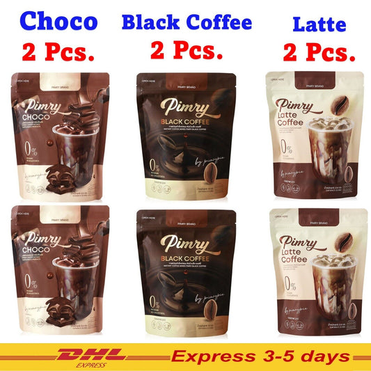 6x Pimry Pie Choco & Black Coffee & Latee Coffee Weight Management Slim Shape