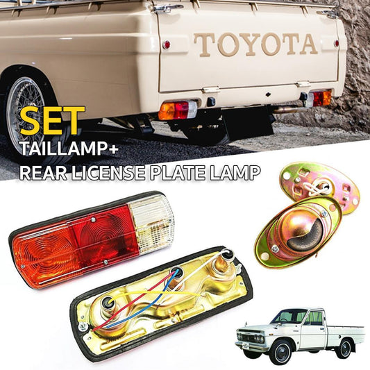 Set Tail Lamp Rear License Light For Toyota Hilux RN10 RN13 RN15 Pickup 1968-72