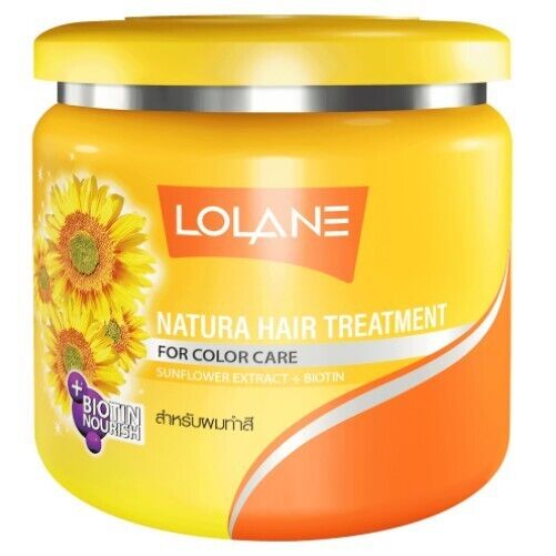 3x Lolane Natura Hair Treatment Color Care Sunflower Extract Biotin Nourish 250g