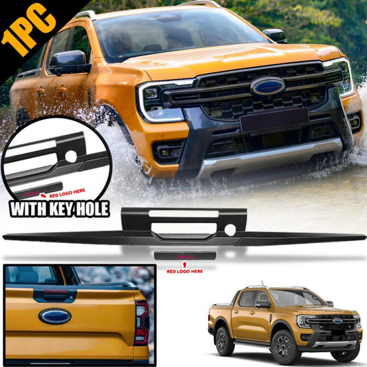Black Set Rear Tailgate W/ Keyhole Handle Cover Fits Ford Ranger 2022-2024 P703