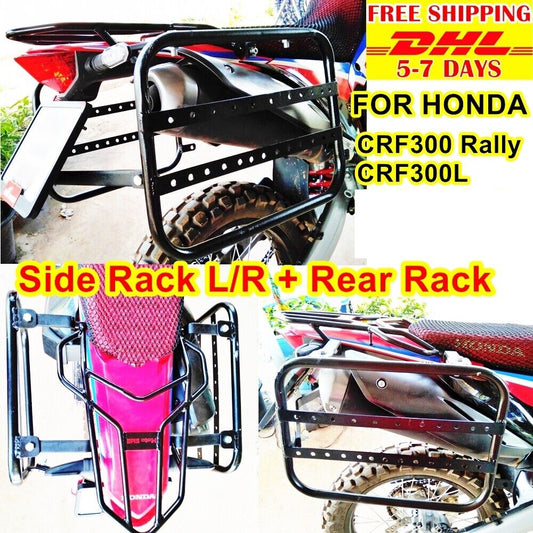 SIDE Rear RACK L/R For HONDA CRF300L 300 RX RALLY RL 2020 2021 CARGO SUPPORT BOX