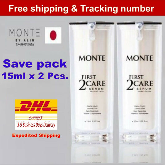 2x Monte First 2 Care Skin Natural Serum Japan Reduce Restore Freckle Dark Spots