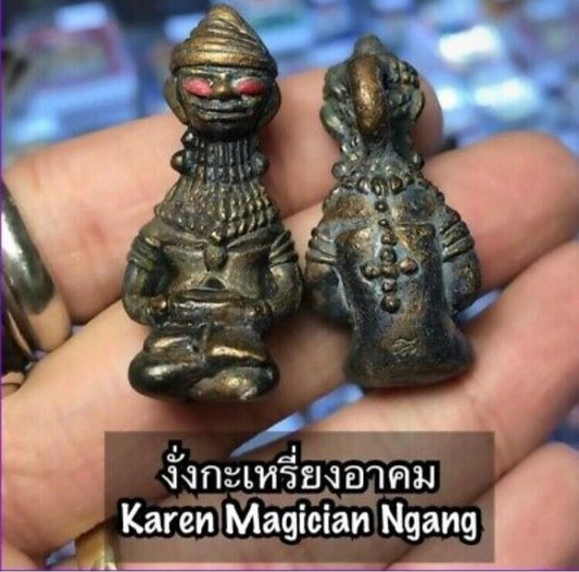 Magic Power Karen Magician Ngang Arjarn O Thai Charm Amulet Love Luck Attraction