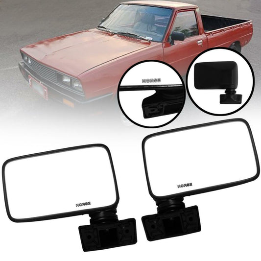 Side Door Mirror Black For Mitsubishi L200 Mighty Max Dodge Ram 50 1978-1986