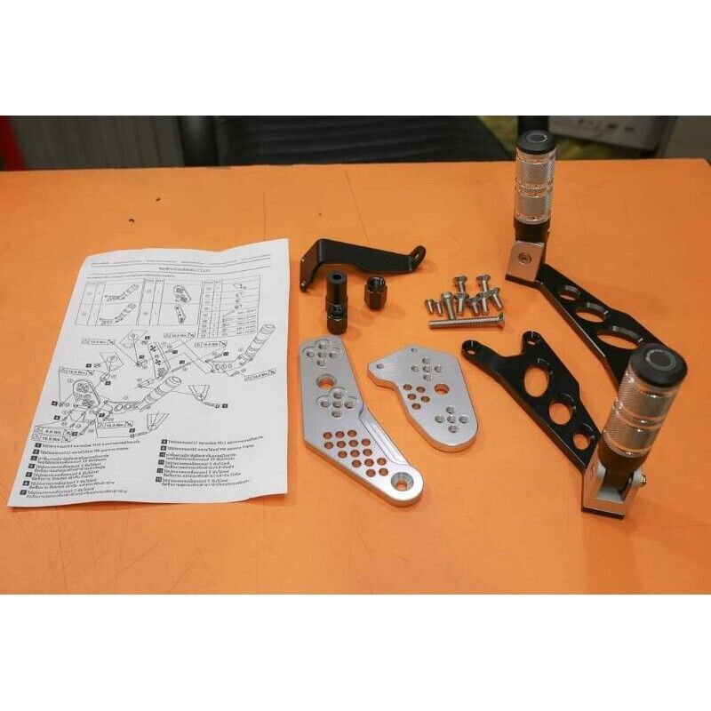 Black Honda Ct125 Rear Foot Pegs Footrest Passenger Trail Hunter Cub 2020-22 Set