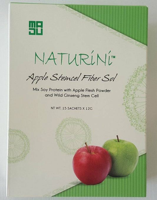 (10 Boxes) Singapore Naturini Apple Stemcel Fiber Sol 15 Sachets x 12g #ibea