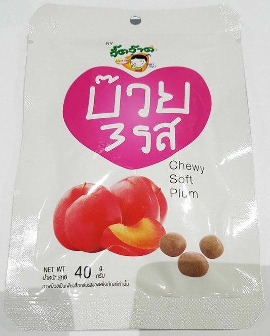JEEDJARD CHEWY SOFT PLUM FRUIT THAI YUMMY DESSERT CANDY 40 grams