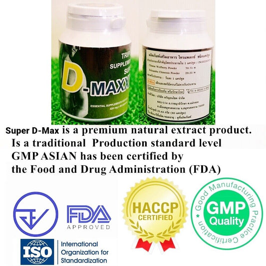 Super D-Maxxx Man Trumanix Capsule Enhance Sexual Performance Herb 60 cap/box