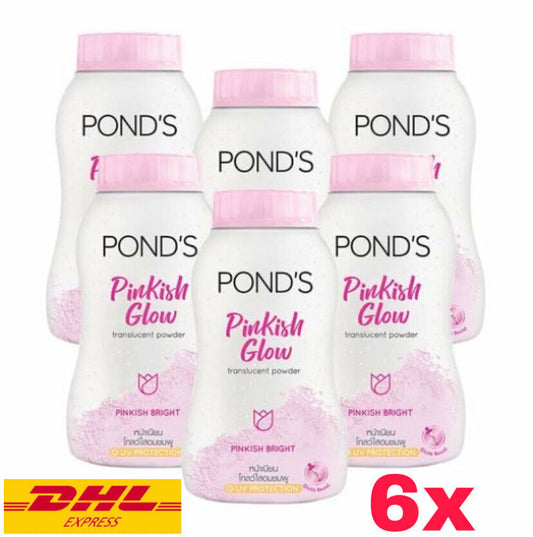 6x Pond's Pinkish Glow Angel Face Translucent Powder Gluta White &UV protect 50g