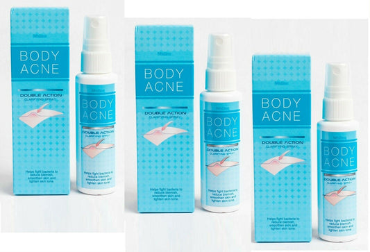 3 x Mistine Body Acne Double Action Anti Back Chest Blemish Treatment Spray 50ml