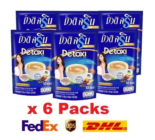 6x Beauti Srin Plus Coffee Fiber Detox Weight Control Low Fat, Low Calories