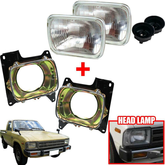 Set H4 Head Lamp Housing Bucket For Toyota Hilux RN40 LN40 Pickup 1979-1983