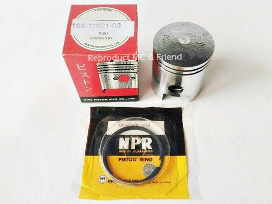 Piston & Rings Set Oversize 0.50 (Dia=52.50mm.) Fits Yamaha YL2 YL2C L5T L5TA