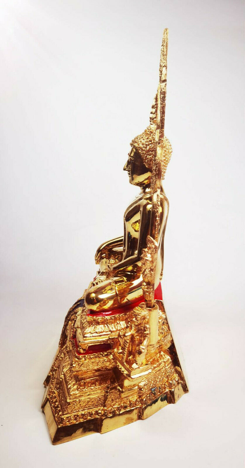 Phra Bucha Chinnaraj Gold bronze Chinnarat Buddha Statue Worship Altar Amulet