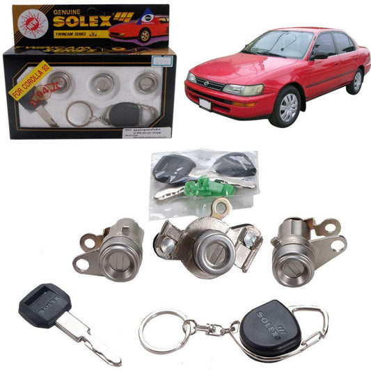 1992+ Toyota Corolla Solex Door Lock Security Safety Flat Key Cylinder